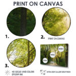 Evening in Green Forest - Landscapes Canvas Wall Art - Image 4