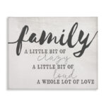 Family Crazy Loud Love Inspirational Word Design - Textual Art - Image 7