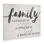Family Crazy Loud Love Inspirational Word Design - Textual Art - Image 8