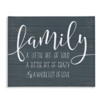 Family Loud Crazy Love by Lettered and Lined - Textual Art Print
