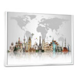 Famous Monuments Across World Graphic Art Print - Image 2