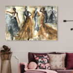 Fashion And Glam " Fashion And Glam Bailando Dress " by Oliver Gal Painting Print - Image 4