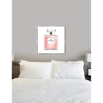 Fashion and Glam Blush Classic Perfume, Glam and Pastel - Floater Frame Graphic Art on Canvas - Image 8