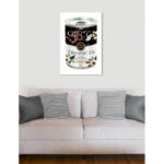 Fashion and Glam Italian Luxe Soup, Glam Black - Graphic Art on Canvas - Image 4