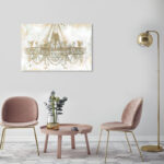 Fashion and Glam Palace Chandelier, Modern and Canvas Wall Art Print for Living Room - Image 3