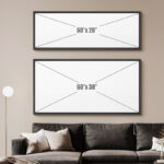 Faux Texture Abstract Green Minimalist Modern Artwork - Extra Large Framed Wall Art Canvas Print - Image 4