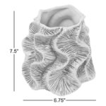 Fieldway Organic Shaped Stoneware Vase with Wavy Pattern Exterior - Image 5