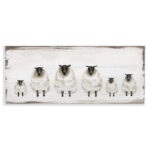 Fluffy Farm Sheep Herd Rustic Country Animals