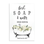 Fresh Soap And Water Bath Tub Bathroom Design - Graphic Art Print