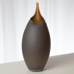 Frosted Vase w/Amber Casing - Image 5