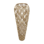 Gathel Aluminum Metal Art Deco Inspired Arched Geometric Decorative Vase - Image 5
