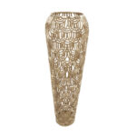 Gathel Aluminum Metal Art Deco Inspired Arched Geometric Decorative Vase - Image 6