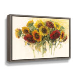 Gathering Sunflowers by Carol Rowan Painting on Canvas