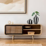 Gelb Black And White Striped Handmade Ceramic Vase (Round 5.5") - Image 7