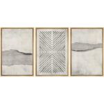 Geometric Abstract Simple Neutral Modern Pictures Home Decor - Framed Canvas Print Wall Art Work - Image 7