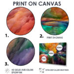 Gerard Colorful and Dark Gradient Clouds - Graphic Art on Canvas - Image 4