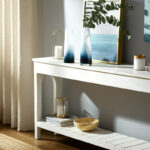 Glass Blue and White Ombre Cylinder Waters Vase - Image 4