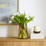 Glass Vase Glass Sleek Contemporary Silhouette with Modern Tapered Design and Smooth Minimalist Form for Decorative Display. - Image 2