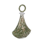Glass Vase Handblown Decorative Art with Sculptural Ring Stopper and Flared Textured Body in Contemporary Glam Modern Design for Shelf Mantel or Tabletop Display Accent Decor - Image 6