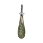 Glass Vase Handblown Decorative Art with Sculptural Ring Stopper and Flared Textured Body in Contemporary Glam Modern Design for Shelf Mantel or Tabletop Display Accent Decor - Image 8