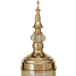 Gold Metal Living Room Decorative Jars with Finial Lids - Image 7
