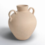 Handcrafted Terracotta Pottery Vase with Double Handles - Timeless Decorative Accent for Any Space - Image 3