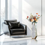 Heavy Duty Large Mirrored Floor Vase Crystal Crushed Diamond Flower Glass Vase - Image 7