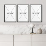 Heron Crane Bird Animals Nautical Decor - Large Framed Canvas Living Room Wall Art Work Set 3 Print - Image 3