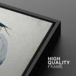 Heron Crane Bird Animals Nautical Decor - Large Framed Canvas Living Room Wall Art Work Set 3 Print - Image 6