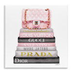 High Fashion Bookstack Padded Bag - Advertisements Print