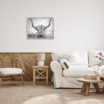Highland Cow - Picture Frame Photograph Print on Canvas - Image 3