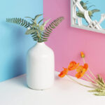 Hosley 8-Inch White Ceramic Vase â€“ 8" High Glazed Decorative Floral Vase for Weddings, Centerpieces, Votives, Garden Parties, Home, Office & Spa DÃ©cor - Image 2