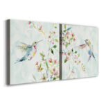 Hummingbird III - 2 Piece Wrapped Canvas Print Set - Image 6