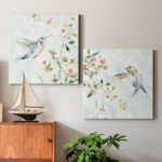 Hummingbird III - 2 Piece Wrapped Canvas Print Set - Image 2