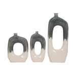 Ilariana Stoneware and Ceramic Vase with Sculptural Open Silhouette and Modern Art-Inspired Design Element or Decorative Display on Shelves or Tabletops in Contemporary Interiors - Image 8