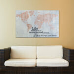 In-A-Word World Map - Life Takes You to Unexpected Places, Love Brings You Home Textual Art - Image 4