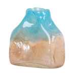 Isolina Beach-Inspired Decorative Glass Vase â€“ Tall Vase and Table Vase for Shelf Decor, Entryway or Mantel Styling â€“ Unique Home Decor Flower Vase Accent â€“ Blue & Tan - Image 7