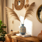 Jeiker Boho Stoneware Ceramic Vase with Textured Detail and Sculptural Form in Contemporary Minimalist Design for Modern Eclectic Spaces - Image 3