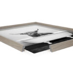 Karnecia Highland Cow in the Tub BW by Amy Peterson - Picture Frame Print on Glass - Image 8