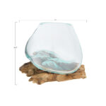 Kaydenze Decorative Glass Planter on Wood Base - Image 3