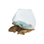 Kaydenze Decorative Glass Planter on Wood Base - Image 5