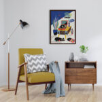 Keaundrea Chill Out Saturday by Rachel Lee - Floater Frame Print on Canvas