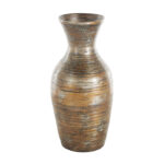 Kirthana Bamboo Wood Antique Inspired Pot Decorative Brown Vase - Image 8