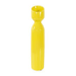 Kymoni Contemporary Glossy Yellow Slanted Top Ceramic Vase - Image 2