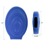 Kymya Radiant Blue Ribbed Ceramic Vase - Image 4