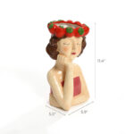 Lady Strawberries Ceramic 11.4-Inch Tall Sculpture Vase - Image 4