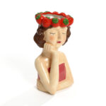 Lady Strawberries Ceramic 11.4-Inch Tall Sculpture Vase - Image 6
