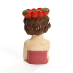Lady Strawberries Ceramic 11.4-Inch Tall Sculpture Vase - Image 8