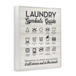 Laundry Symbols Guide Typography - Floater Frame Textual Art on Wood - Image 2