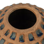 Lavola Debossed Terra-cotta Vase, Natural and Blue - Image 6